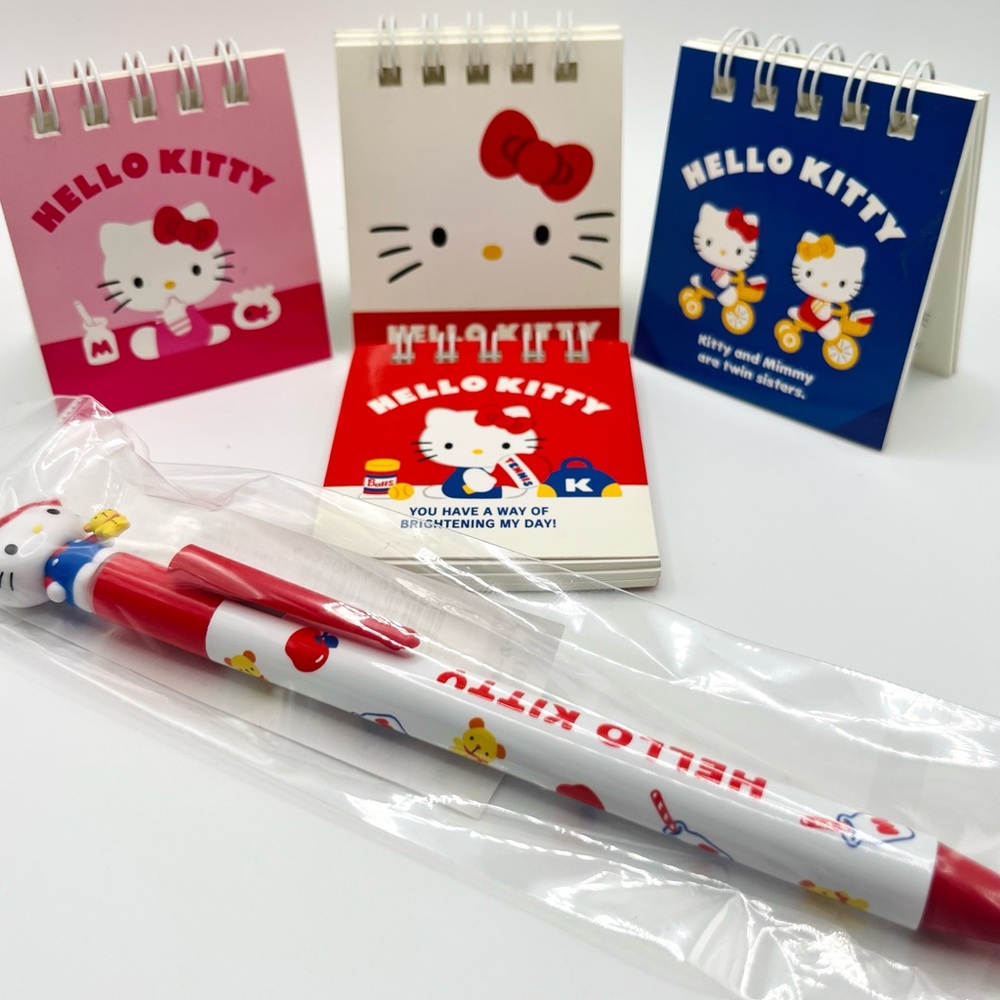 Hello Kitty Mini Notebook and Hello Kitty Ball Point Pen Bundle